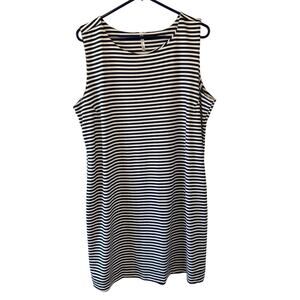 Women's Lulu B Blue White Stripped Athletic Stretch Golf Tennis Soft Dress Sz 1X